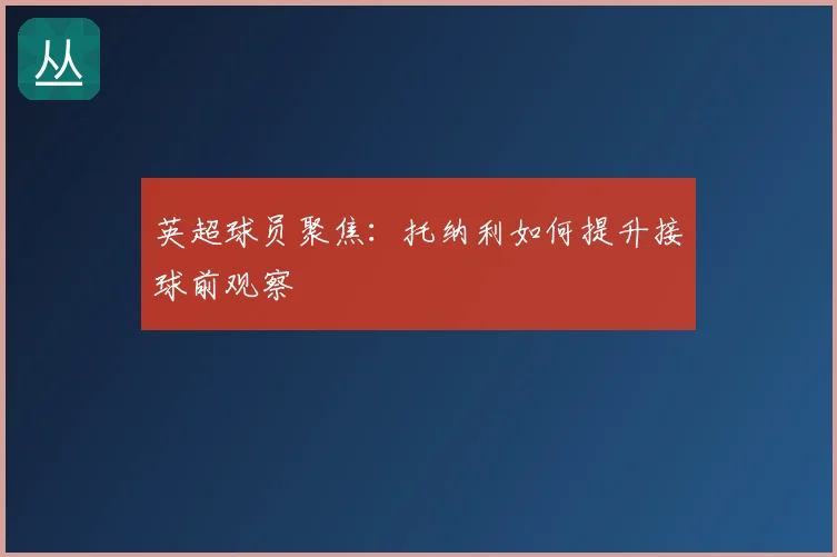 英超球员聚焦：托纳利如何提升接球前观察